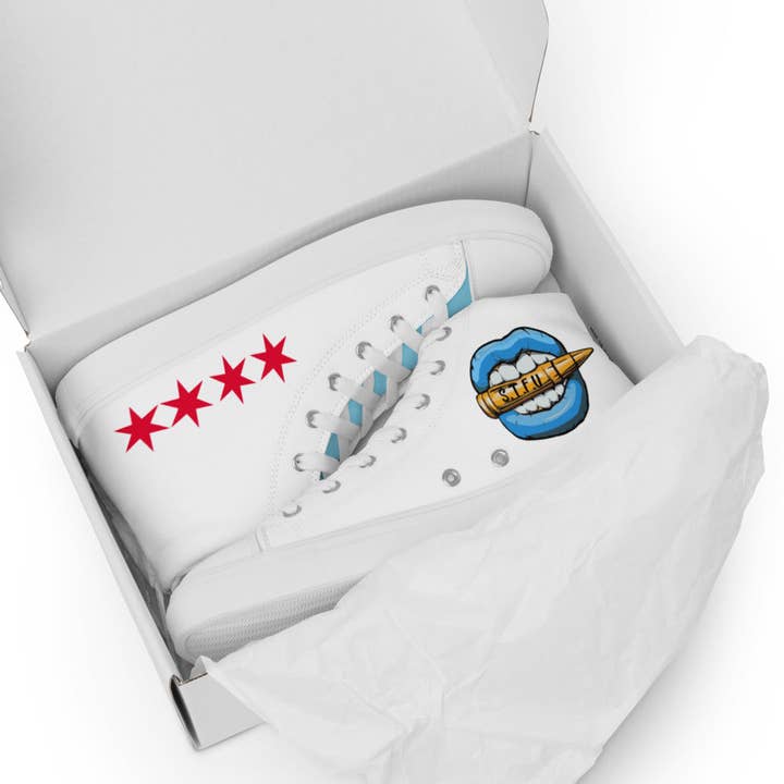 Chicago Flag Højtop lærredsko til mænd for engroshandel hos STFU