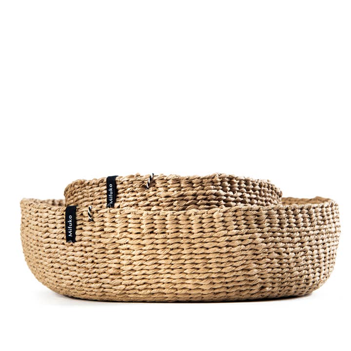 Mifuko - Wholesale Decorative plate/dish/bowl - Kiondo bowl | Brown S3