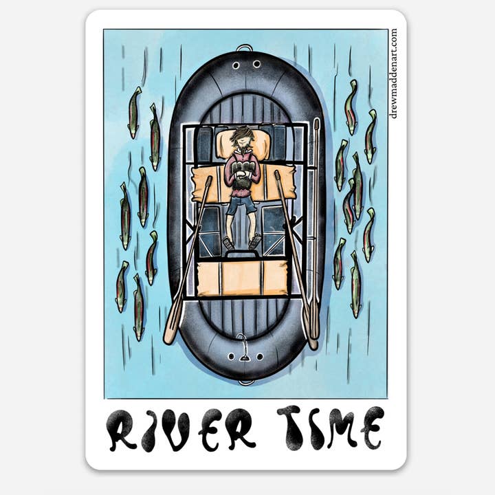 Heure du fleuve pour la vente par Drew Madden Art Stickers