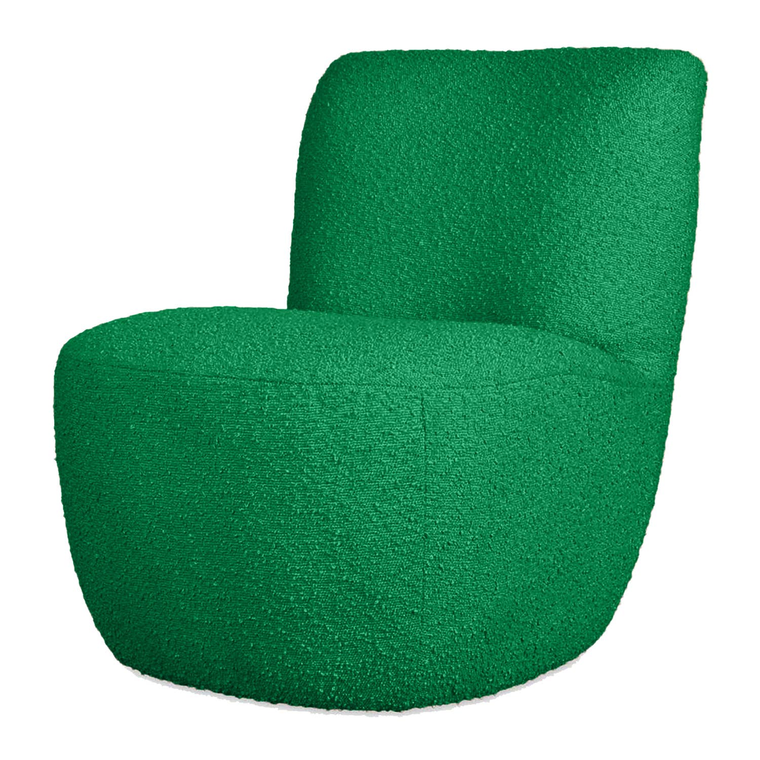 Vert feuille Fauteuil Eve tissu bouclette vert feuille L58 P73 H71cm en vente sur Faire1