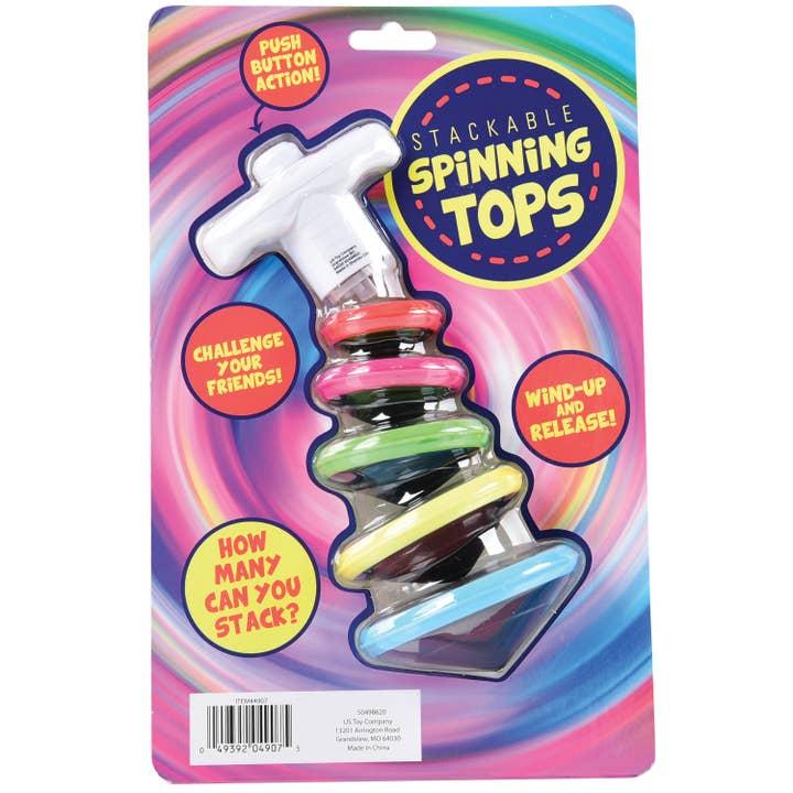 US Toy Company - Wholesale Toy Set - Kids - Stacking Spin Tops 12-unit case pack3