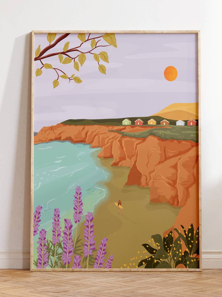 Magdalen Islands, Canada Art Print for wholesale by Illustrations Its Funny Howww Inc