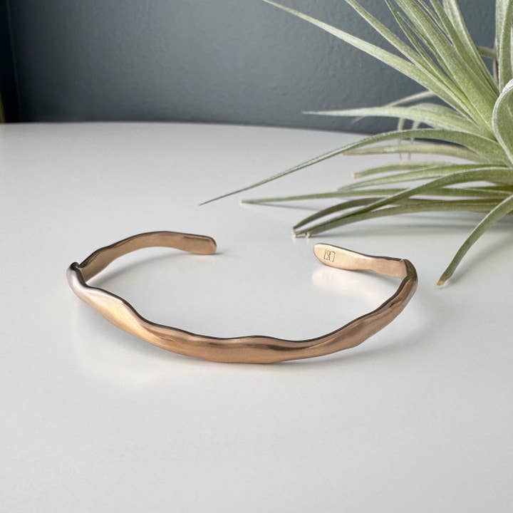 Tidal Cuff Bracelet - Bronze for wholesale by The Smithery