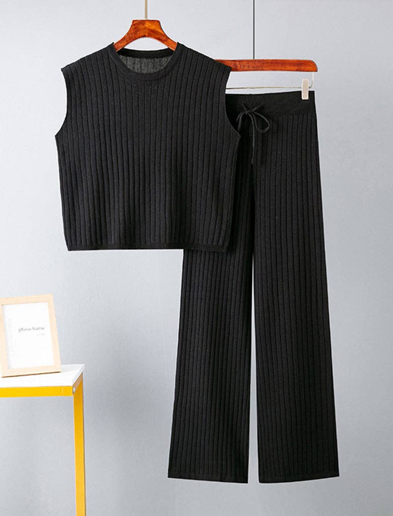 safistyle - Wholesale Lounge Set - Women's - Tank Top and Wide-Leg Pants Two-Piece Set0