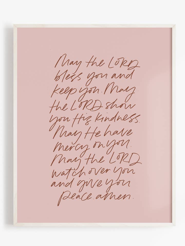 May the Lord Bless You 8x10 print for wholesale by Margot + Co.