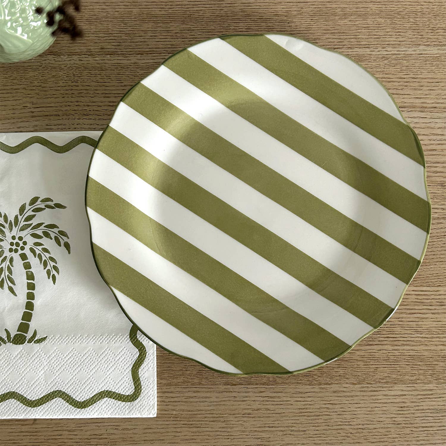 Opjet Paris - Wholesale Disposable Napkin - khaki palm tree paper napkin x202