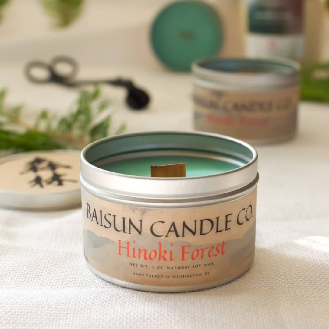 Baisun Candle Co. - Wholesale Travel Candles - Hinoki Forest- Scented Candle