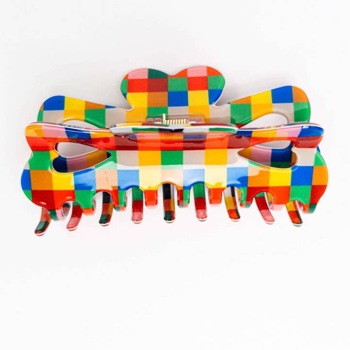 B. LUVV & CO. - Wholesale Hair Clip - Women's - Checkerboard Claw Clip1