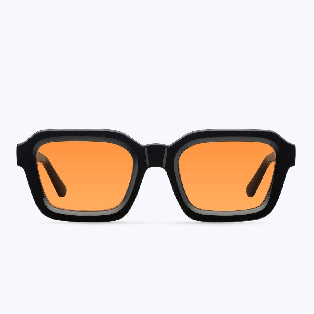Meller – Óculos de sol - Mulher por atacado – Óculos de sol Nayah preto com lentes laranja6