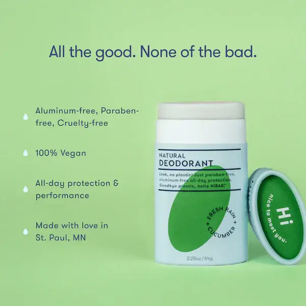 HiBAR - Wholesale Deodorant - Unisex - HiBAR Deodorant Fresh Rain + Cucumber 1