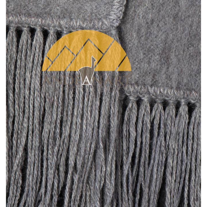 AndeanArt - Wholesale Scarf - Women's - Narrow Alpaca Scarf with Alpaca Figure Label / Tag - Alpaca26