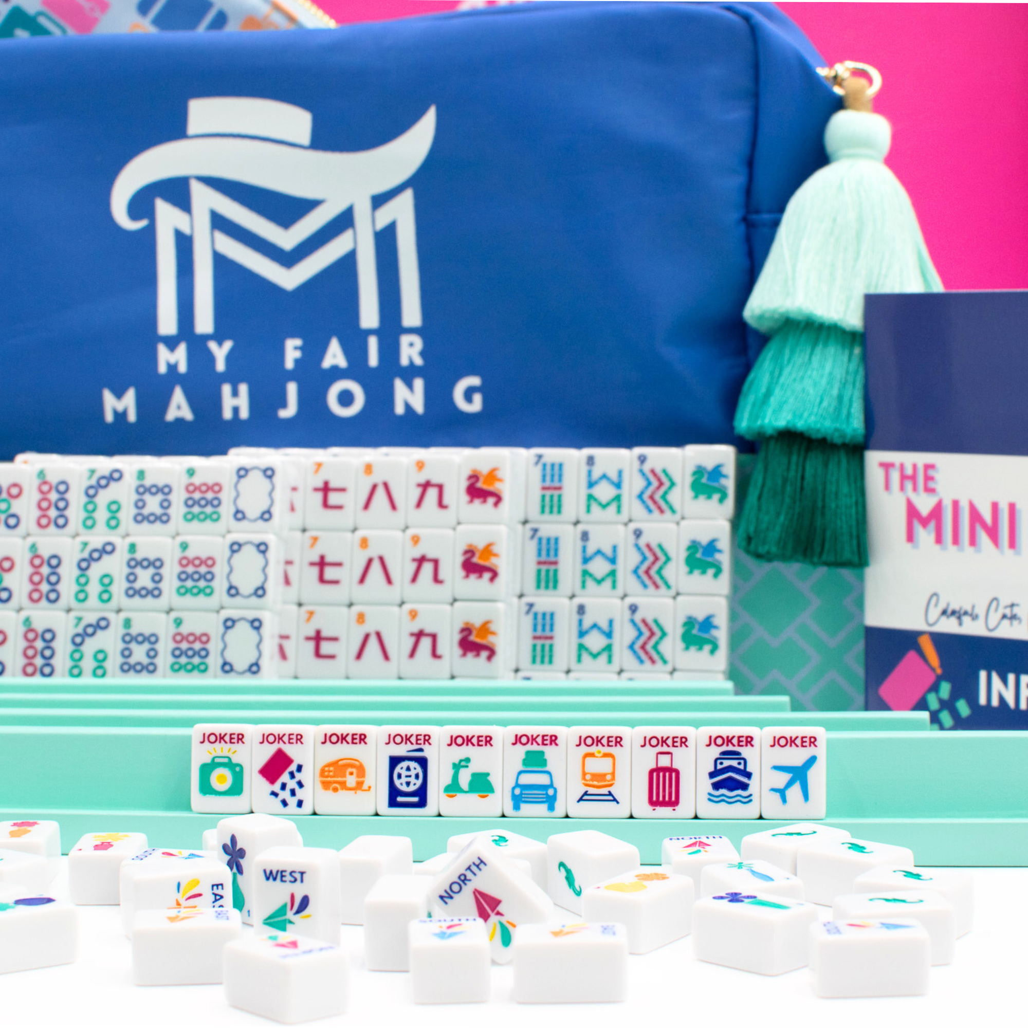 My Fair Mahjong - Wholesale Board Game - MINI TRAVEL MAHJONG  |  Mini Anywhere Series  |  White11