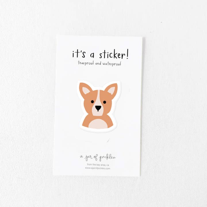 A Jar Of Pickles - Wholesale Sticker - Corgi Dog Vinyl Sticker2