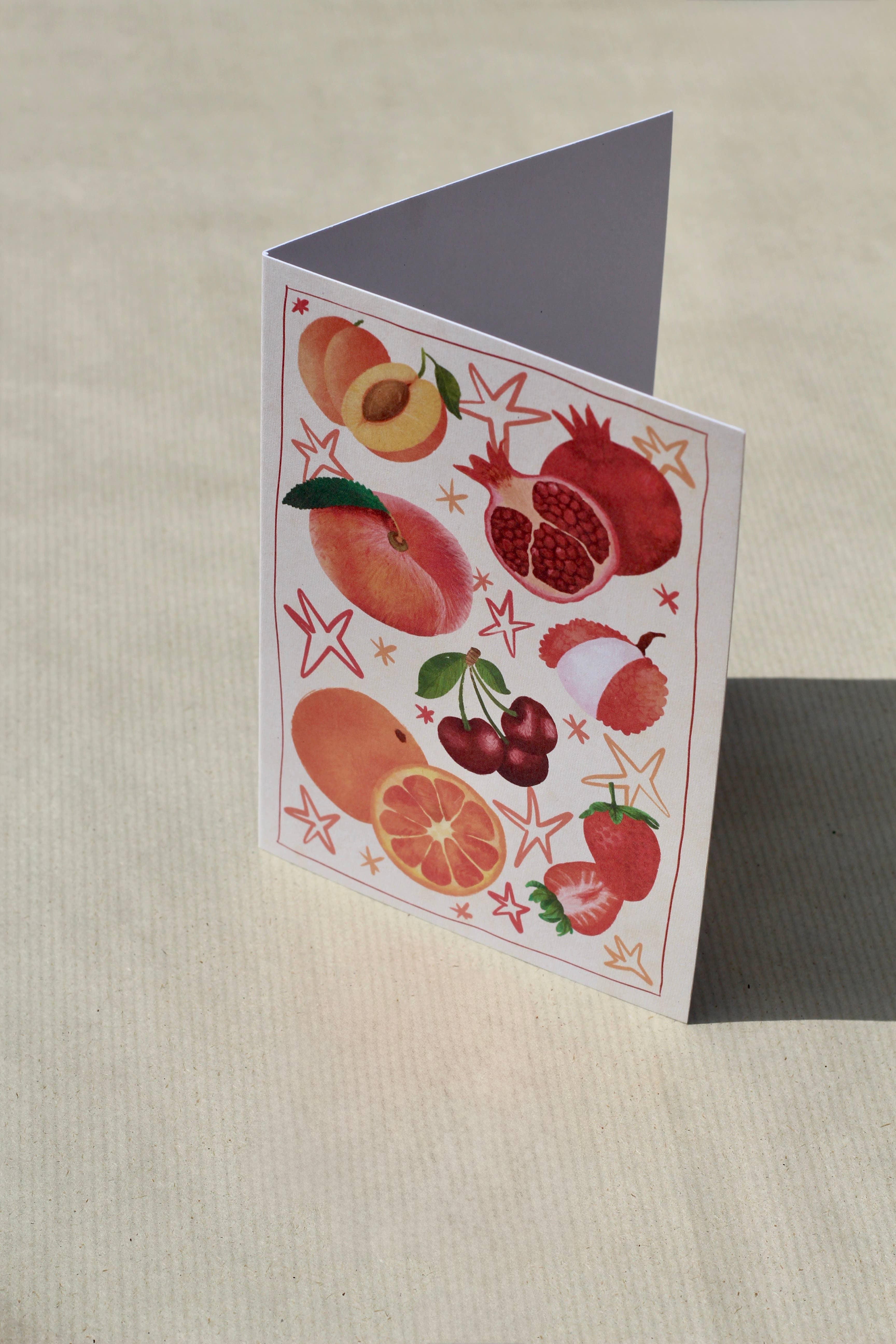 Josie Makes Stuff – Cartão de saudação diária por atacado – Frutado - Cartão de arte de mercearia3