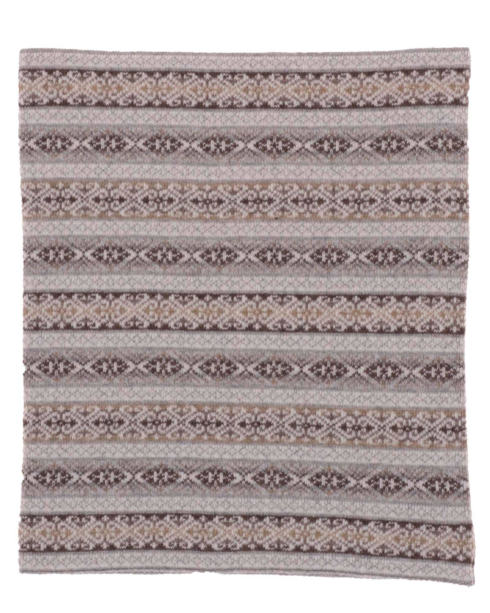 Cadenza Italy Ltd – wholesale Halsduk - Dam – Cashmereblandad snood med Fairisle-mönster0