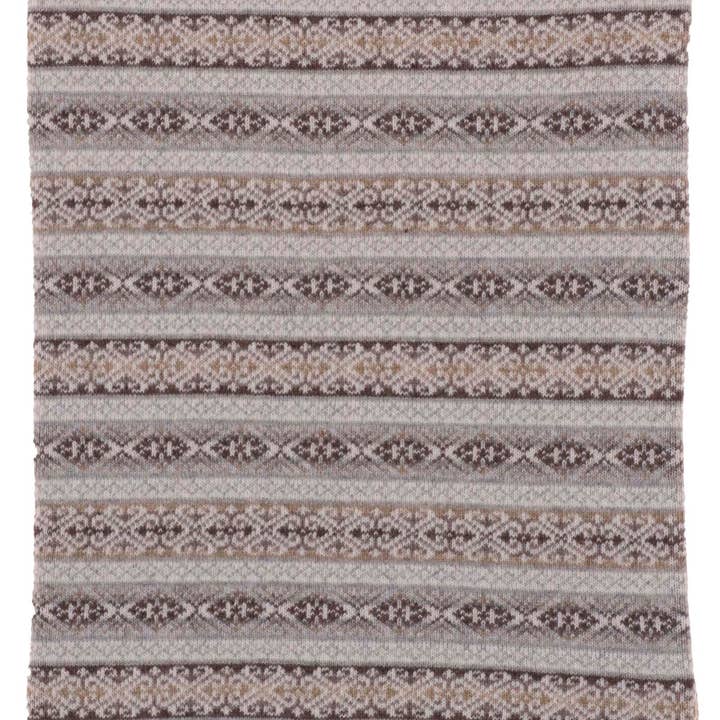 Cadenza Italy Ltd – Cachecol - Mulher por atacado – Caxemira Blend Fairisle Snood11
