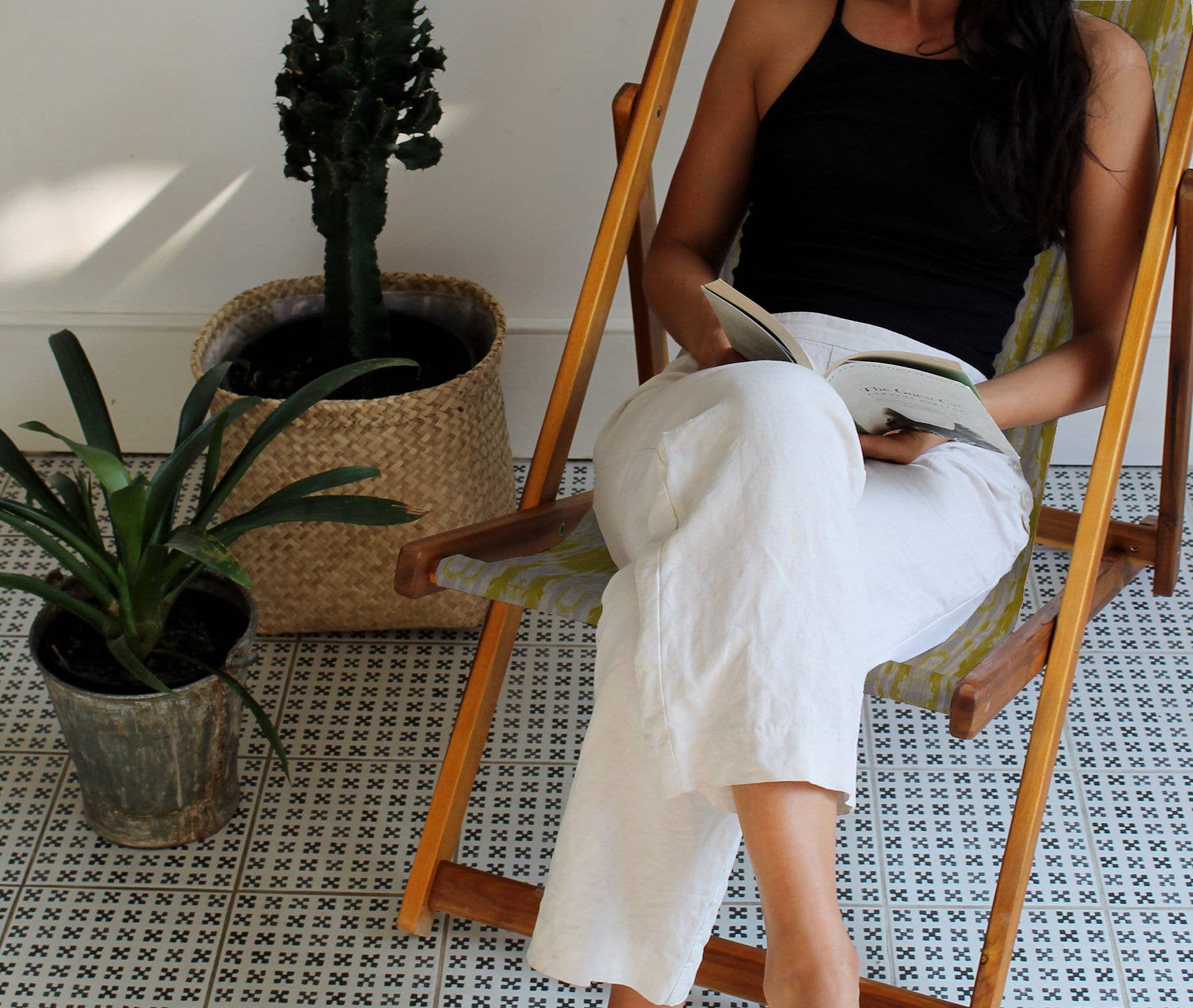 Lemon Made - Wholesale Klapstoel - Fractural Zest houten ligstoel4