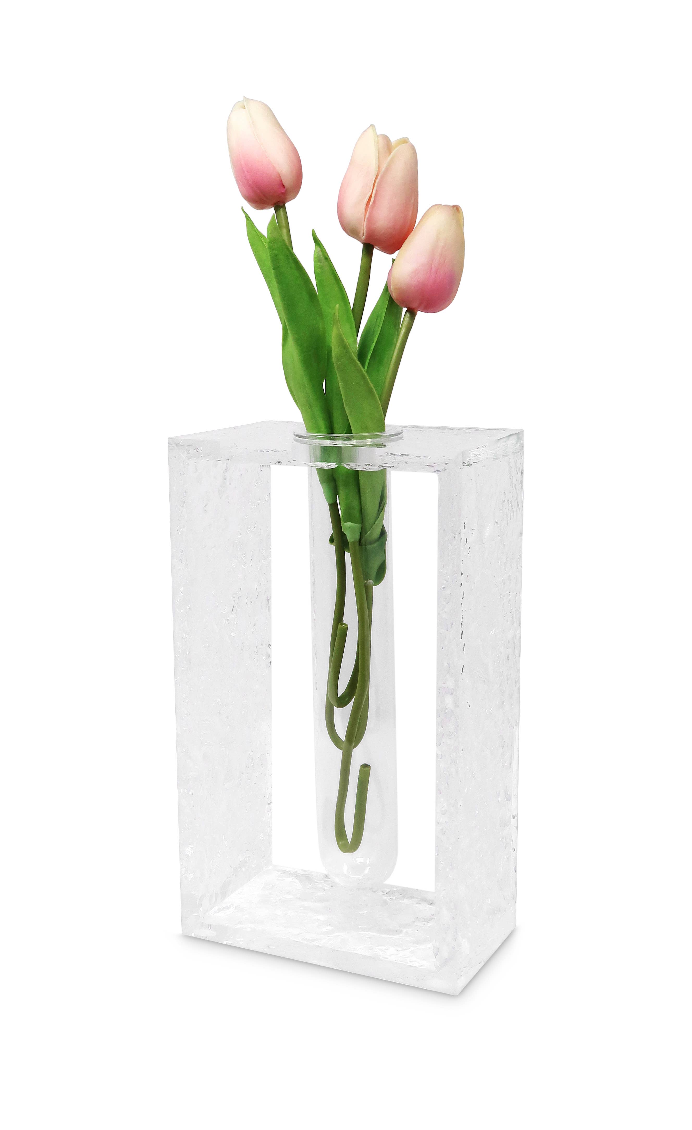 VIVIENCE - Wholesale Vase - Acrylic Vase with Tube Inlay8