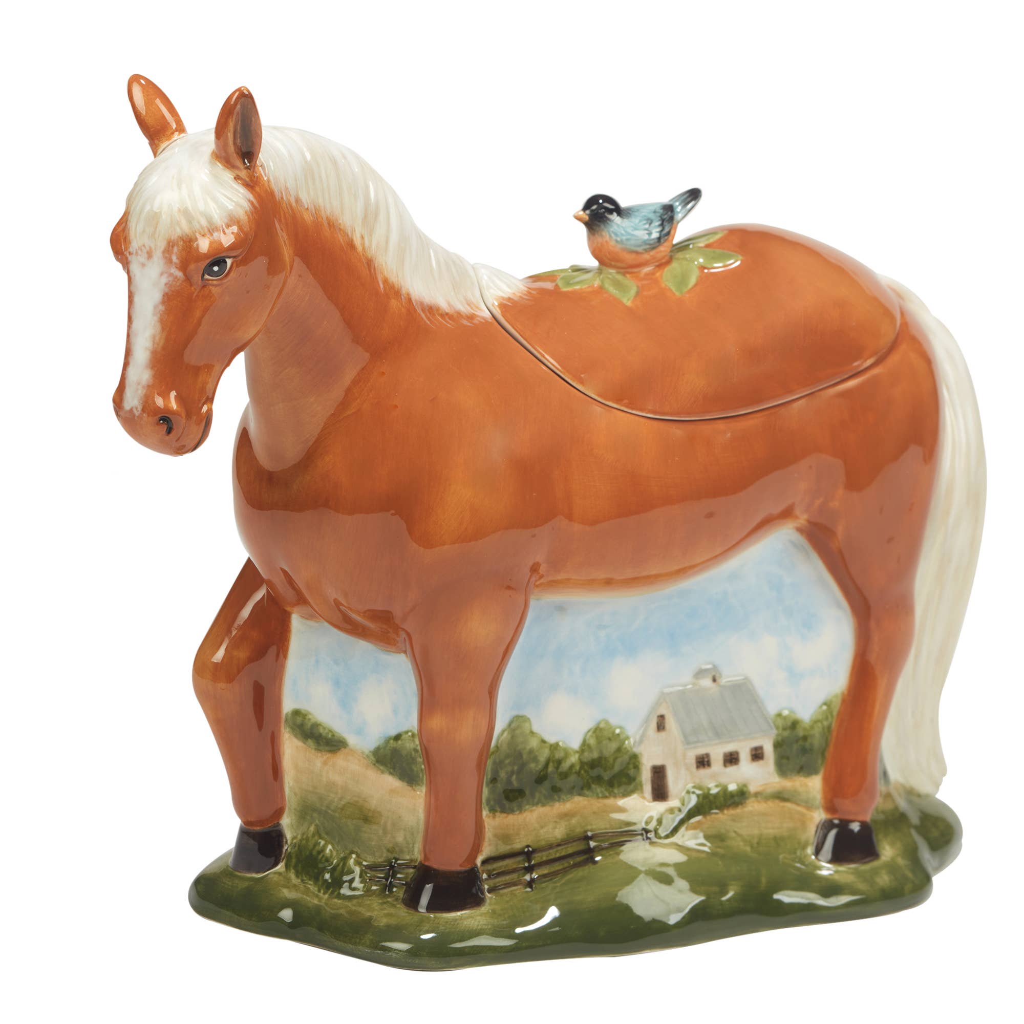 Certified International - Vendita all'ingrosso Barattoli da cucina - Barattolo per biscotti 3D a forma di cavallo York Stables 30,5 x 13,3 x 26 cm1