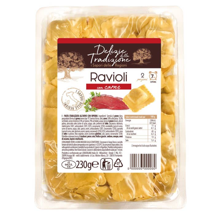 CENTRO DOLCE FRIULI - Wholesale Pasta - Meat ravioli Delights of tradition 230g