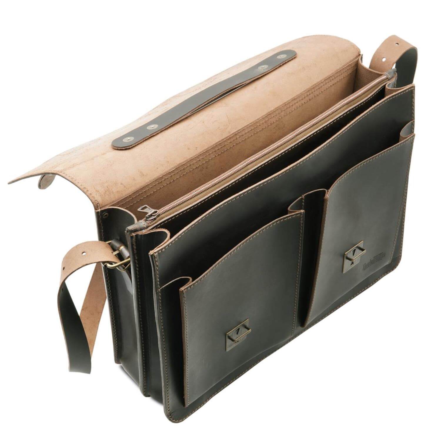 Thielemann Leather Manufacturer - Wholesale Briefcase - Unisex - “Kiev” PREMIUM leather briefcase | color: dark brown10