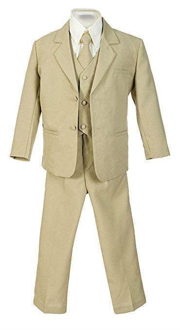 b-one inc - Vente Costume – enfant - Ensemble costume garçon 5 pièces avec chemise et gilet 100 % polyester taille 3 mois à 7 ans RFL-0133