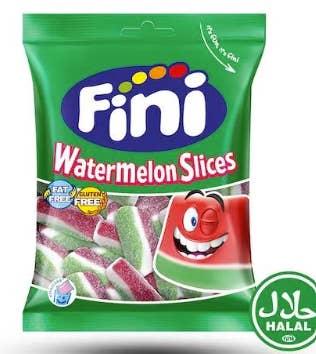 INTERNATIONAL TASTE FOOD SARL - Wholesale Gummy - FINI SOUR WATERMELON SLICES HALAL 75GX12