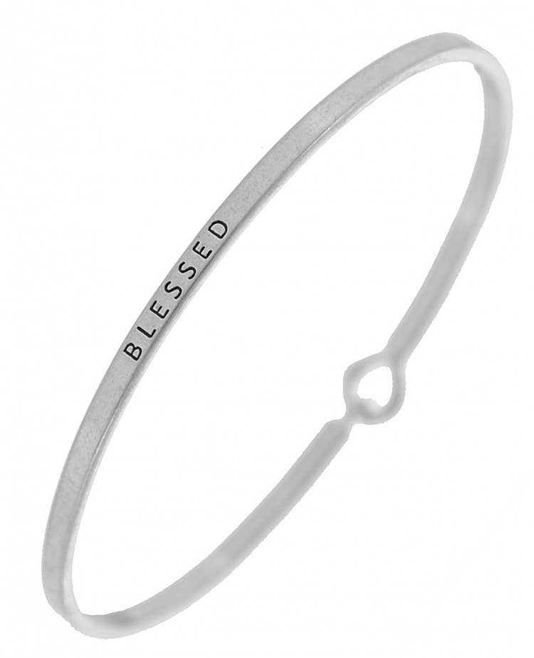 0011 PREMIERE - Vendita all'ingrosso Bracciale a polsino - Bracciale in ottone con messaggio ispirato a Blessed_3mm FR20799