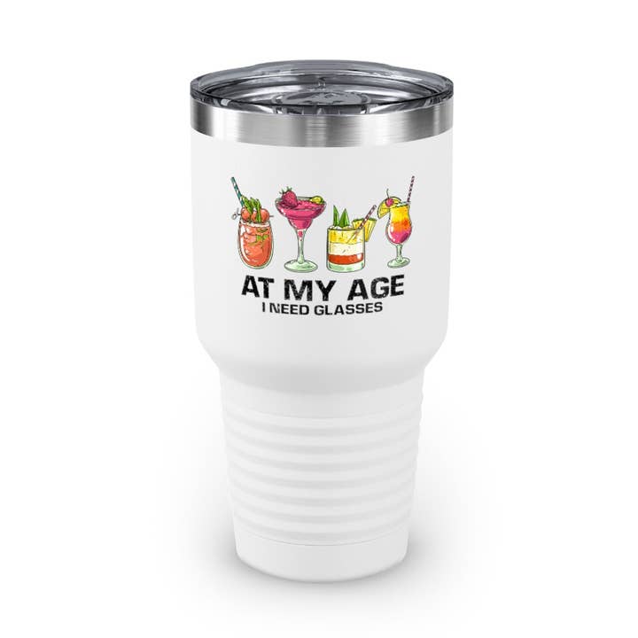 Copo 30oz Aço Inoxidável Cores Engraçado Na Minha Idade I Óculos Bartender Mixologista Bebida Hilariante Bebida Álcool Dizer Festa Mulheres Homens por atacado de Teegarb LLC