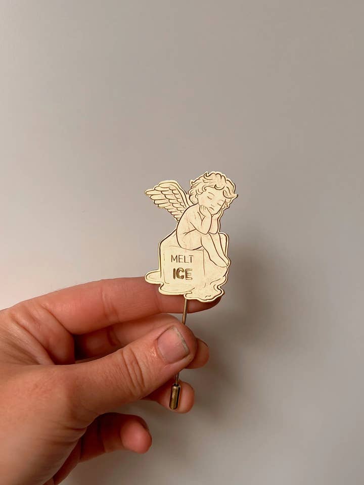 Melt Ice Lapel Pin for wholesale by Opal & Gold