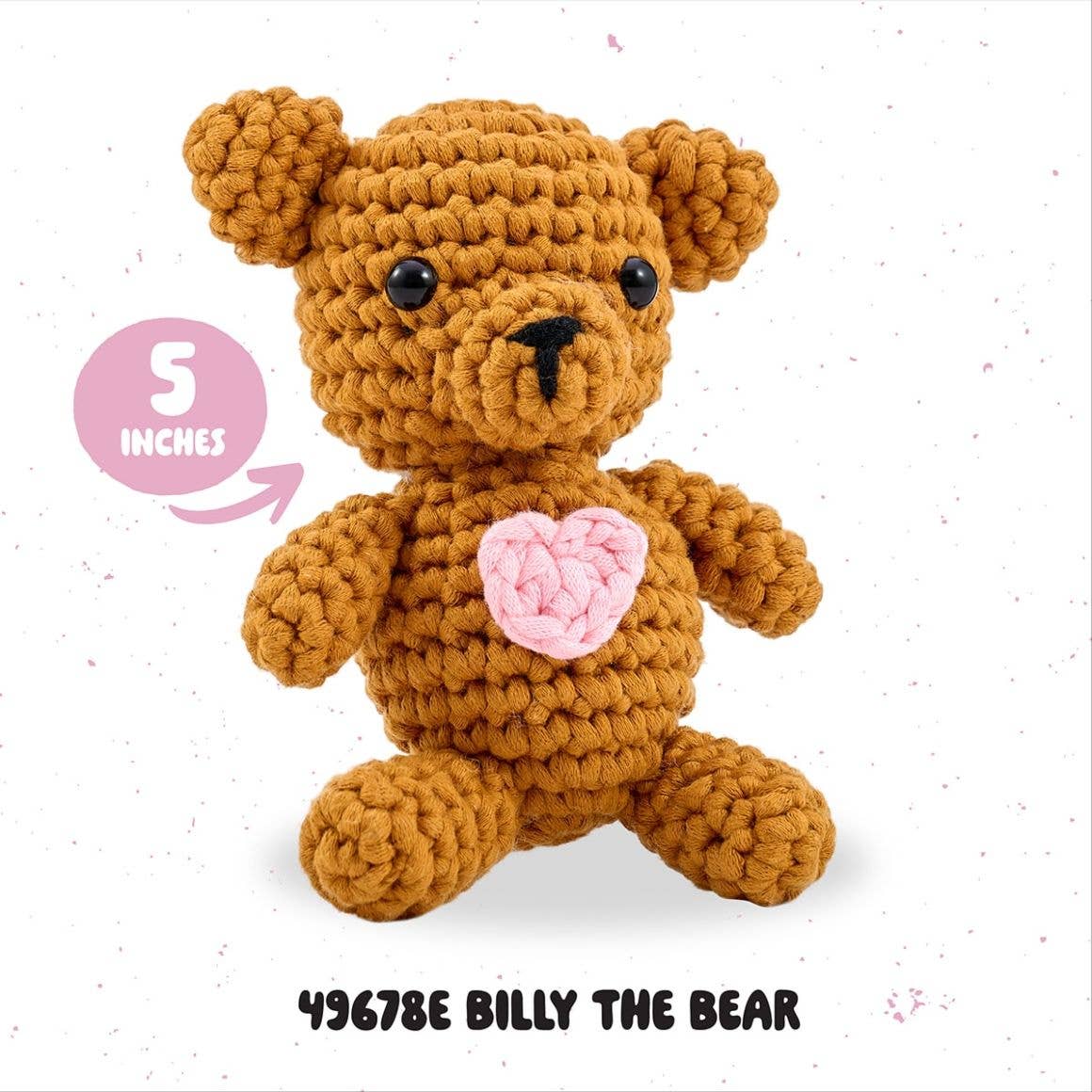 Plaid Crafts - Wholesale Knitting/Crochet Supplies - Bucilla ® Amigurumi Crochet Kit - Billy the Bear 5"2