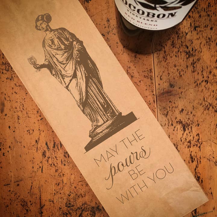 Pours Be With You Wine Bag for wholesale by Alice-Louise Press