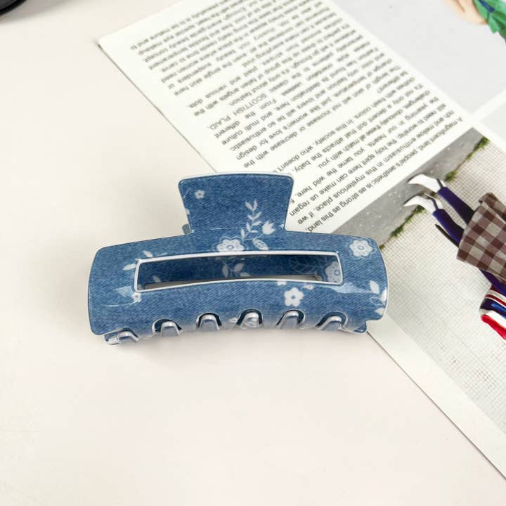 mildstyles - Vendita all'ingrosso Fermaglio per capelli - Donna - Fermagli per capelli rettangolari a forma di stella marina con fiori sorridenti3