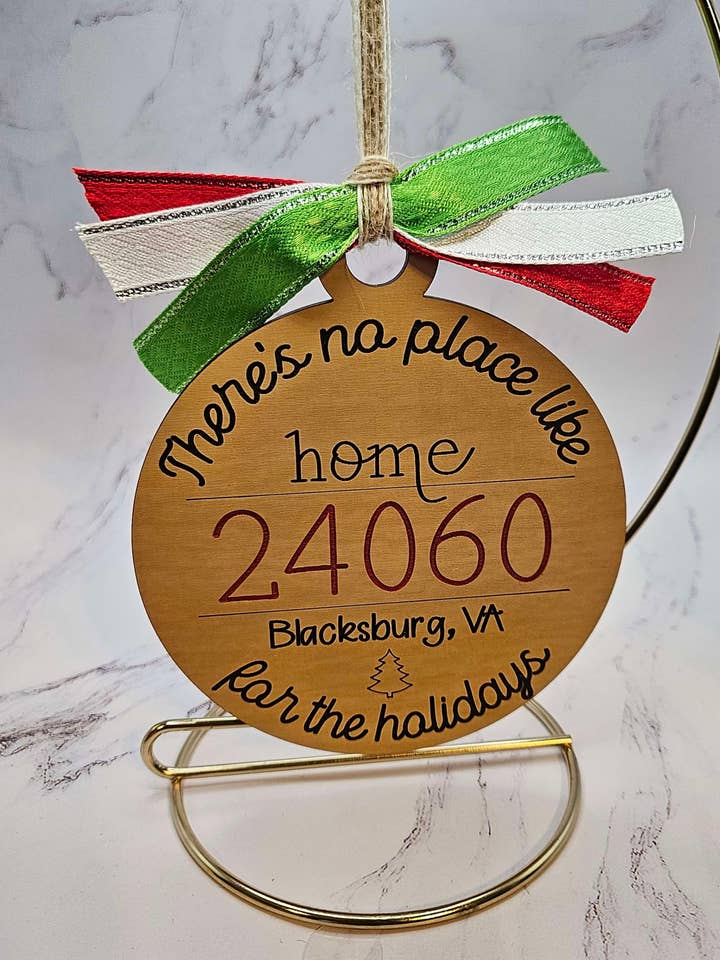 Zipcode Ornament for wholesale by Peacock Perch Creations
