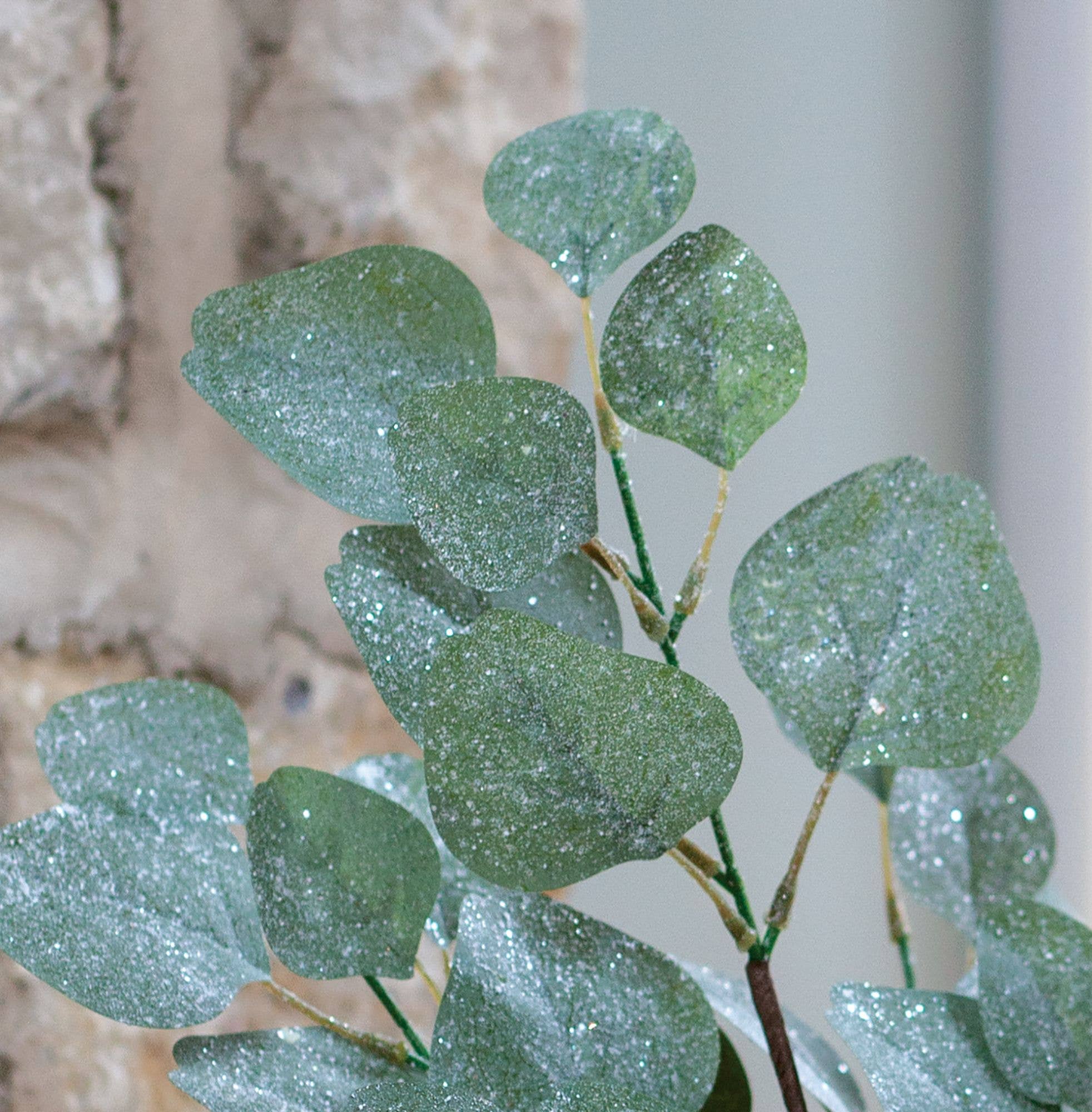 Saybrook Lane - Wholesale Artificial flowers - Frosted Dollar Eucalyptus Leaf Spray, 19"1