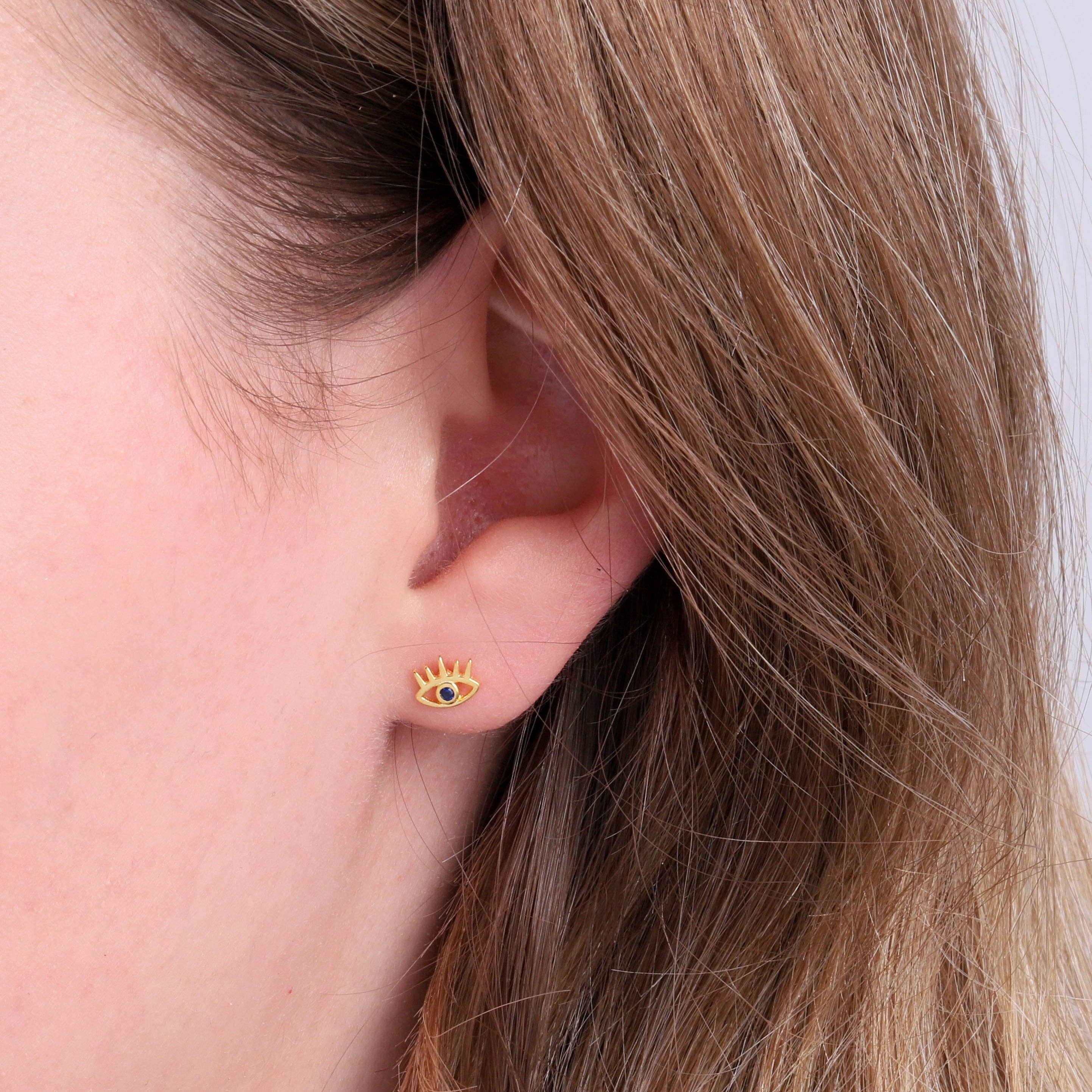 Attic creations – wholesale Stud/post earrings – TT71016 THE DEVIL Evil Eye Earrings with Lashes5