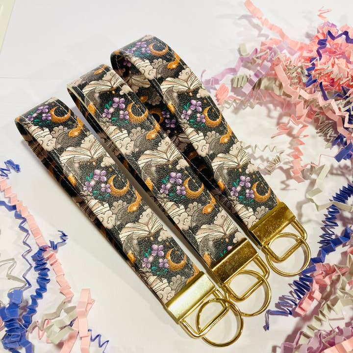 Fourth Wing Dragons Leatherette Wristlet Keychain for wholesale by Chapter & Ink