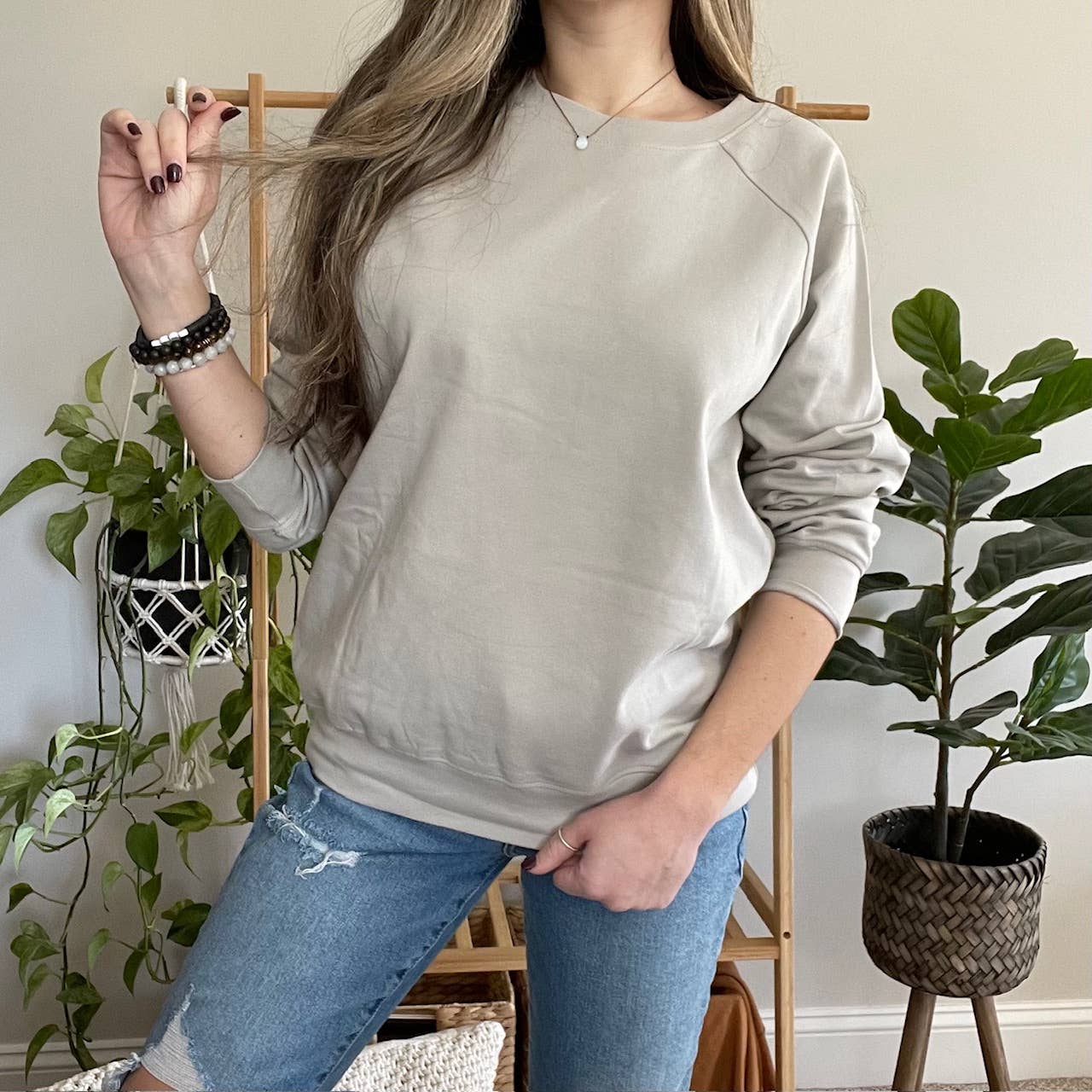 Gaia Baby Goods - Wholesale Sweatshirt - Women's - Women's Organic Cotton Lightweight Long Sleeve Pullover8