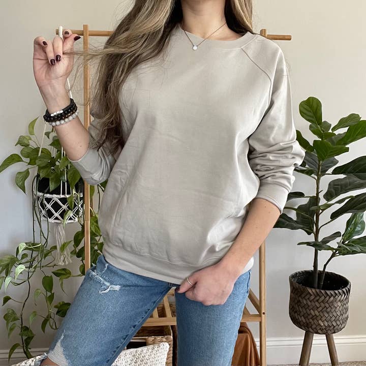 Gaia Baby Goods - Wholesale Sweatshirt - Women's - Women's Organic Cotton Lightweight Long Sleeve Pullover8