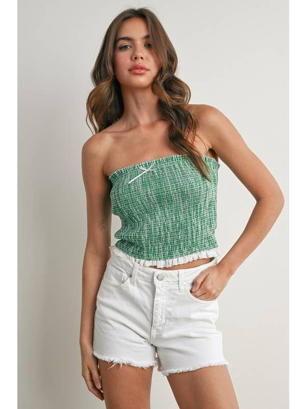 Vanilla Monkey - Wholesale Knit Top - Women's - Ruffled Tube Top