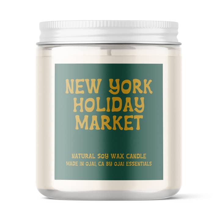 New York Holiday Market Soy Candle | 4 oz & 8 oz for wholesale by Ojai Essentials
