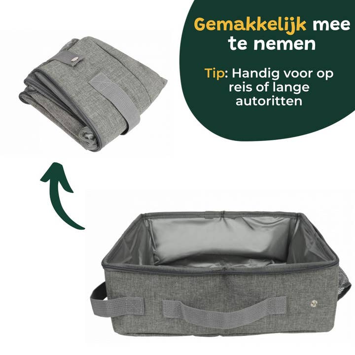 De Blaffende Kat – Großhandel Haustier-Transportbox – Katze – Faltbare Katzentoilette - 45X45X15 cm - Wasserdicht