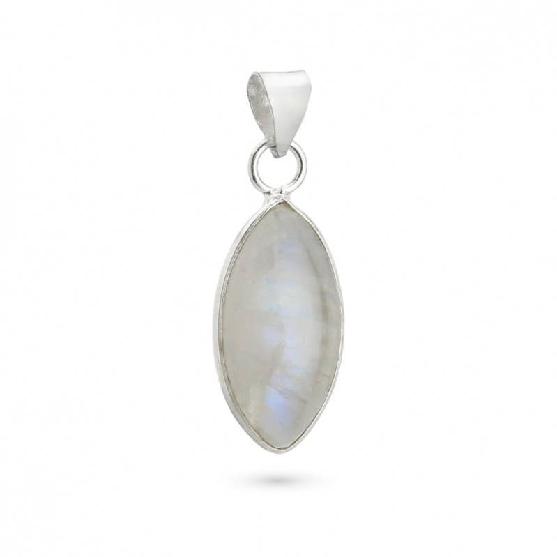 UniArt - Wholesale Individual Charm/Pendant - Silver and Stone Pendant, Basic Marquise Model8