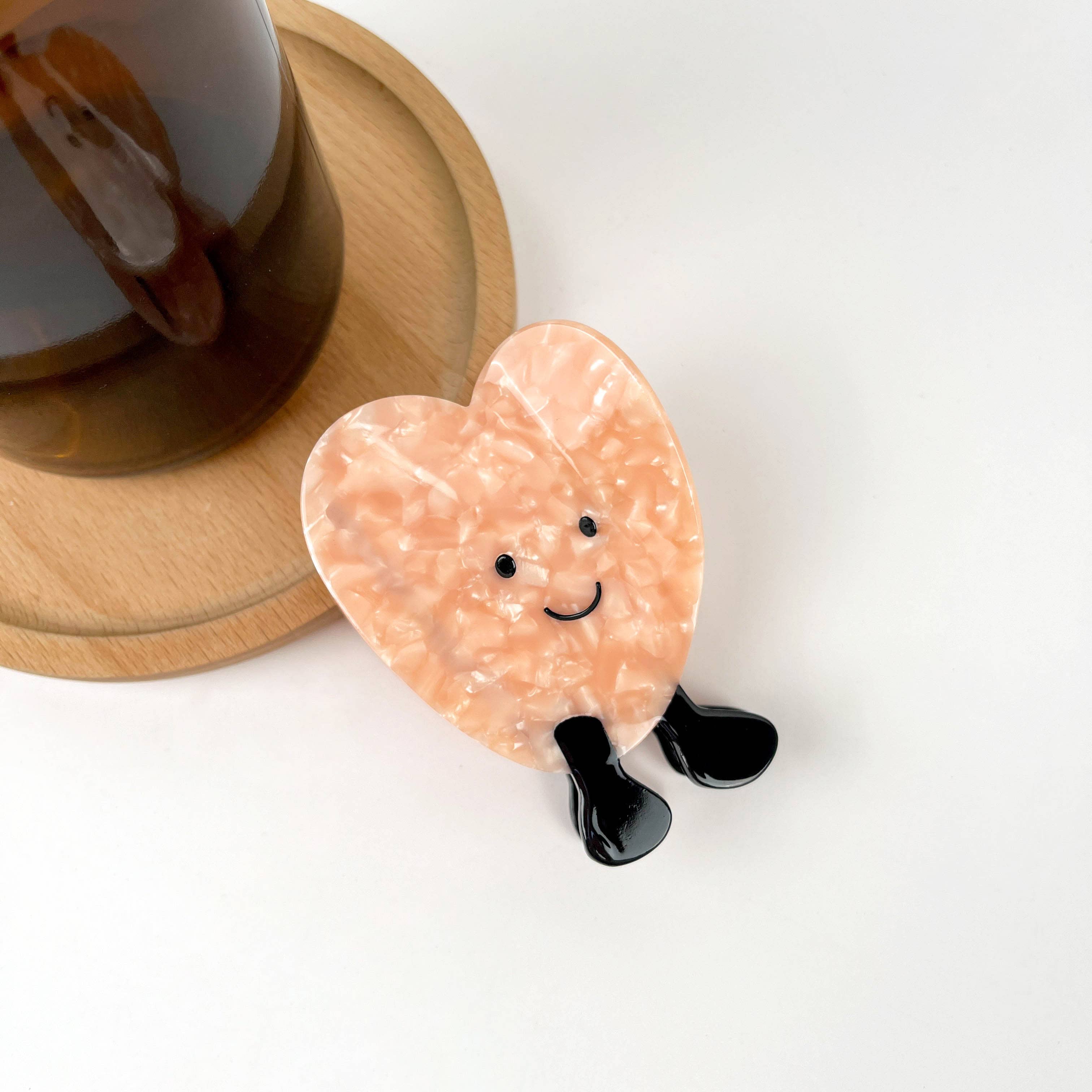 TheDivaSoap - Vente Pince à cheveux – femme - Barrette en forme de cœur1