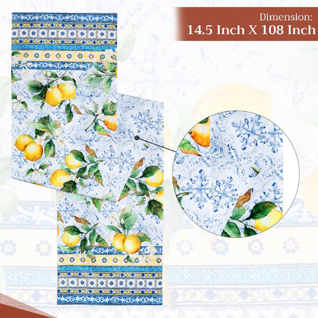 Maison d'Hermine - Design in Every Thread - Wholesale Table Runner - Table Runner 100% Cotton - Double Layer - Citrus9