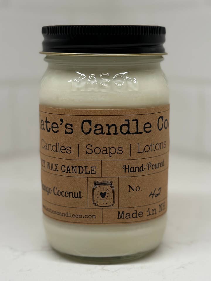 N.º 42 | Mango Coco | Vela en Tarro de Cristal para venta al por mayor de Kate's Candle Co