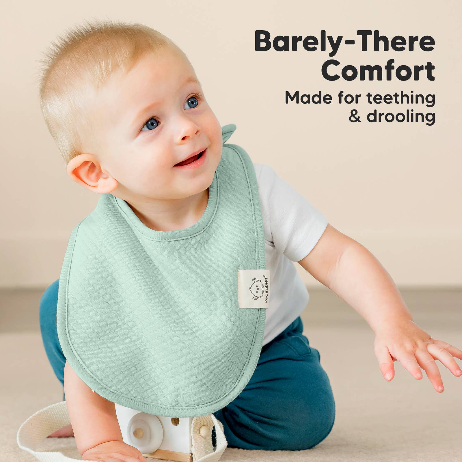 Muted Pastel 8-Pack Quin Baby Bibs for Drooling and Teething for wholesale on Faire6