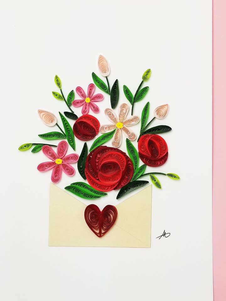 #611 Flower Envelope for wholesale by Iconic Quilling
