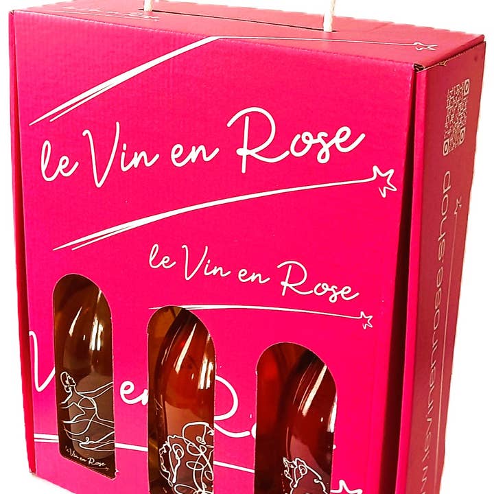 Le Vin En Rose - Wholesale Wine Gift Bag - “Le Vin en Rose” gift box for 3 rosés