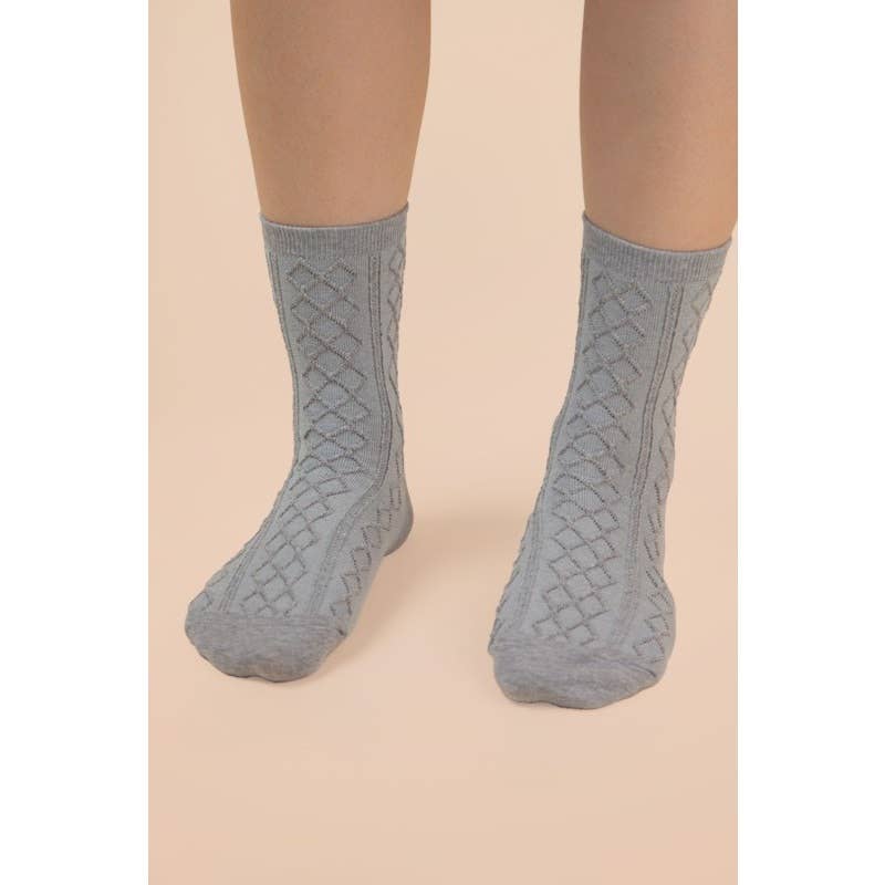 IVE - Wholesale Socks - Women's - Solid Argyle Crew Socks6